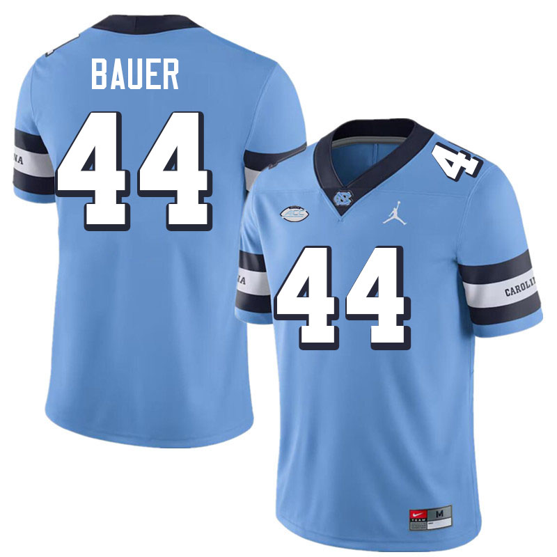 #44 Jake Bauer North Carolina Tar Heels College Football Jersey Stitched-Retro Blue